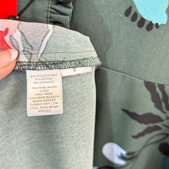 Loft Floral Green Dress - Picture 4 of 4